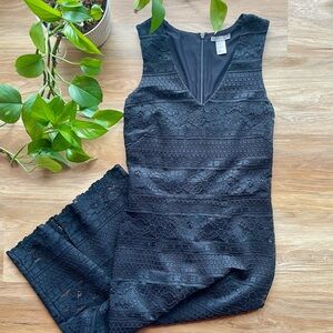 H&M Black Lace Detail Dress